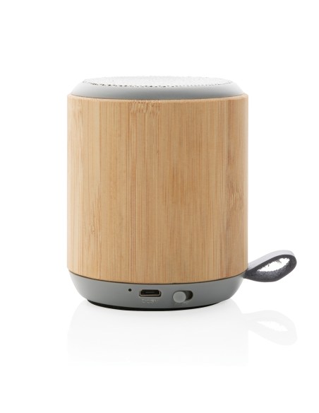 Speaker wireless 3W in bambù e tessuto Speaker wireless 3W in bambù e tessuto